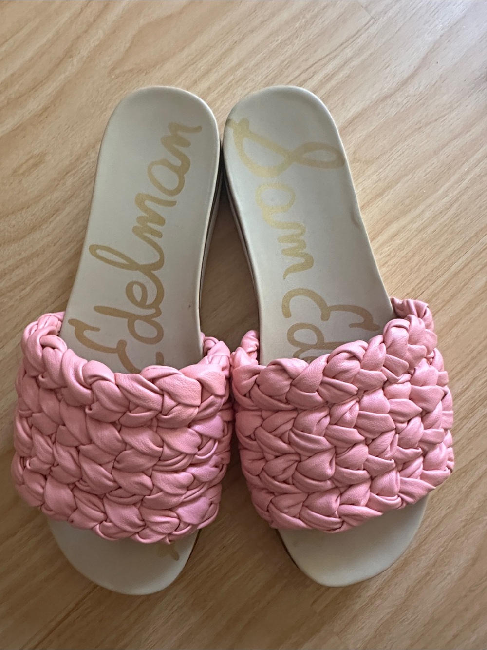 Sam Edelman Blush Pink Braided Slide Sandals - Picture 4 of 4
